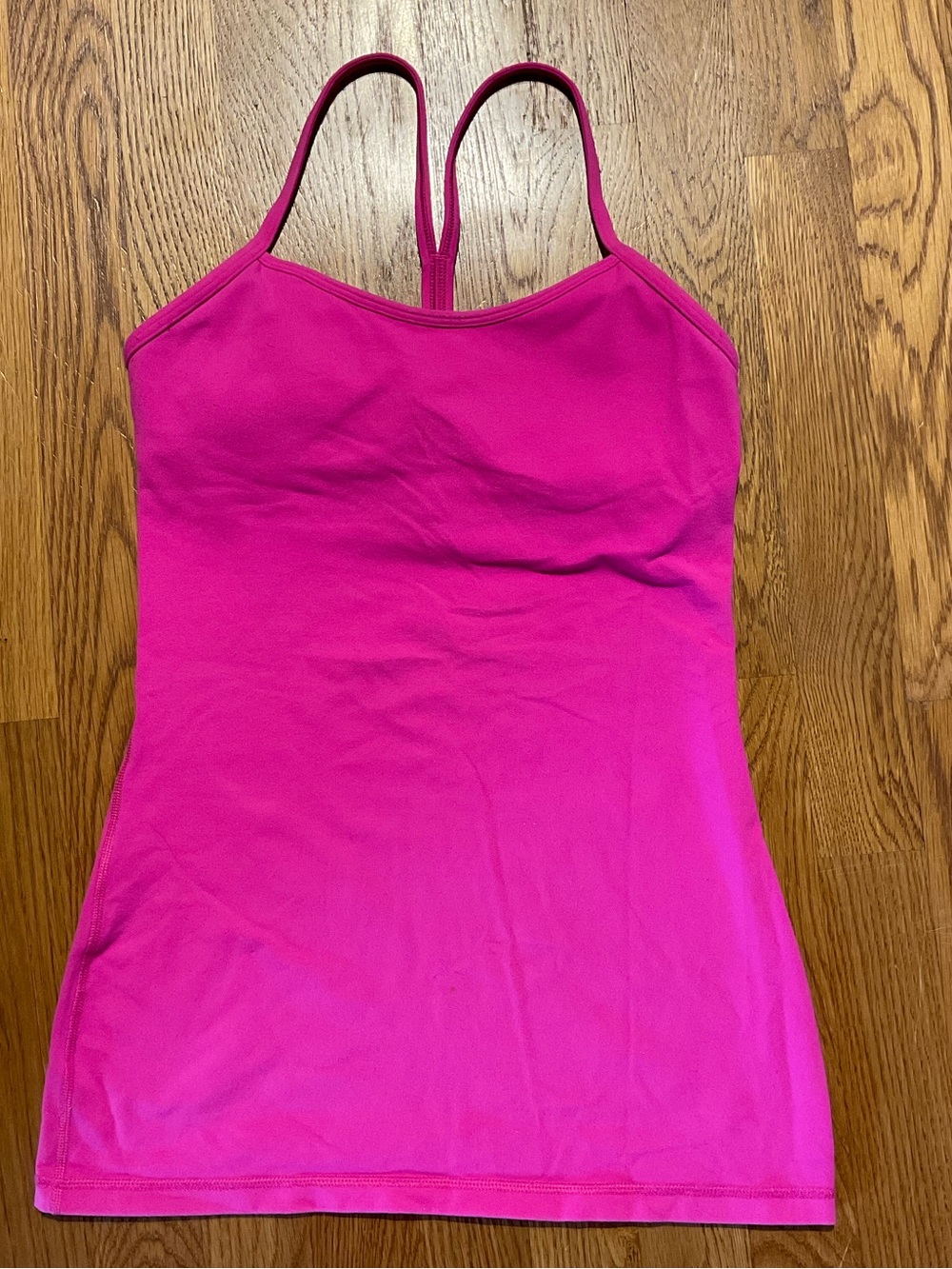lululemon - Built in Bra Pink Fitted Workout Tank Top. Size 4 - Picture 6 of 7